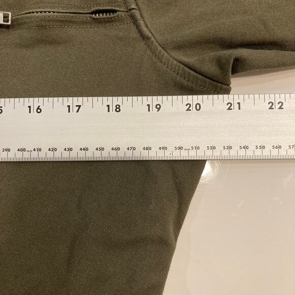 NWOT H&M Jumpsuit Women L”Boiler-Suit”Green Tie Zip-Up Pocket Long-Sleeve Cotton - Picture 10 of 16